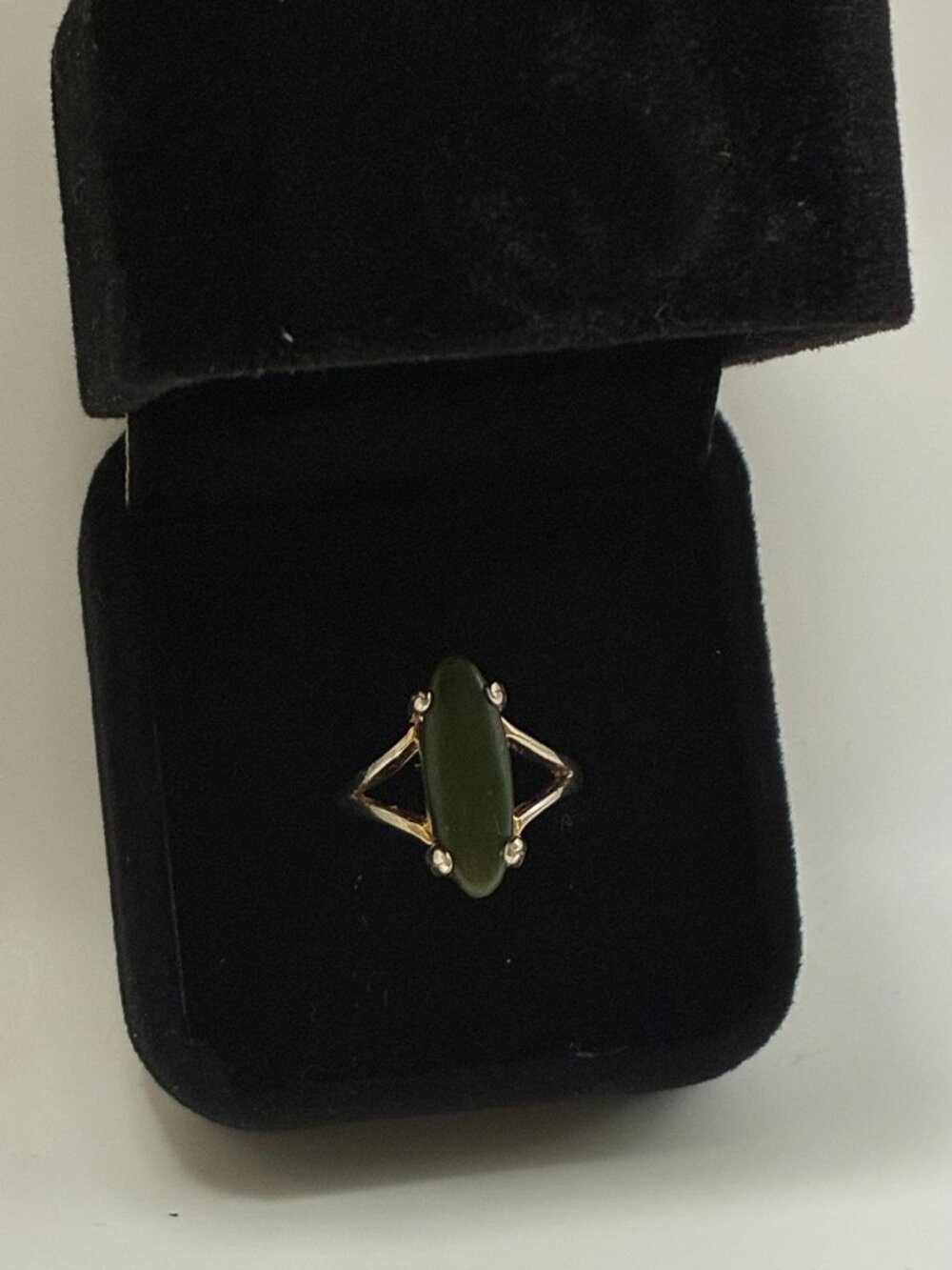 Vintage WM Wheeler 925 Sterling Silver Nephrite Jade Ring Size 6